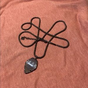 KENDRA SCOTT 30” GUNMETAL NECKLACE